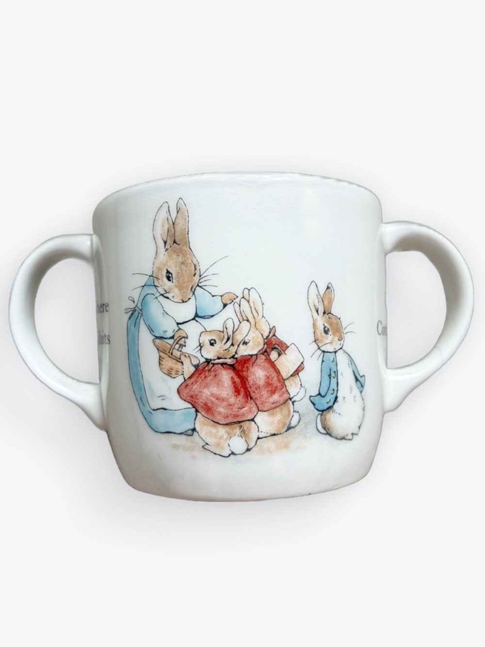Vintage Wedgwood Peter Rabbit Two-Handled Child’s Mug 1993